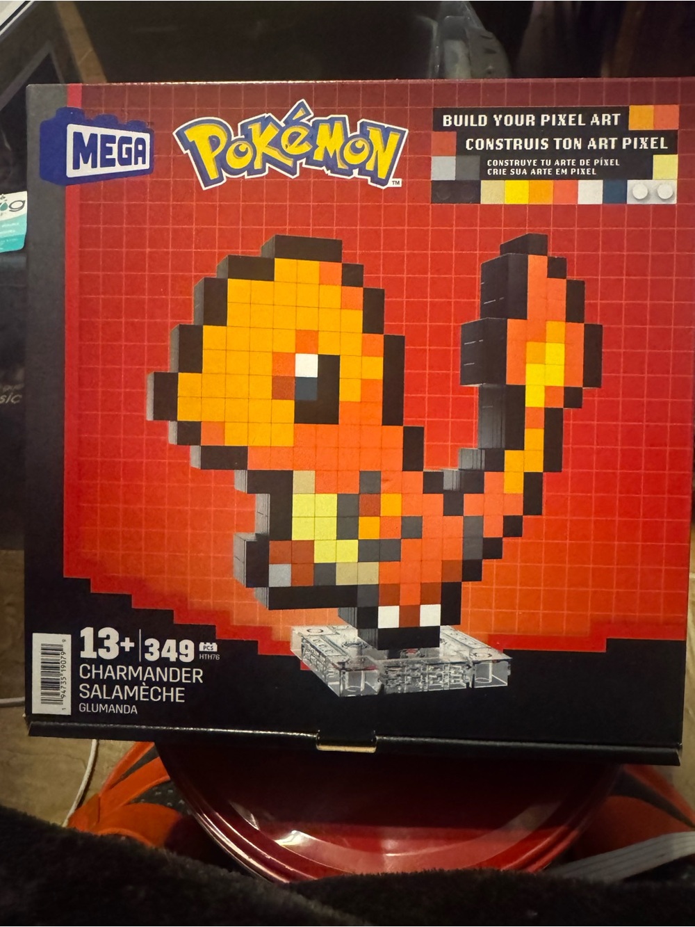 Mega Pokémon Charmander Pixel Build Set in Orange by MEGA
